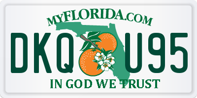 FL license plate DKQU95