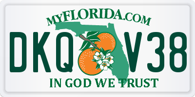FL license plate DKQV38