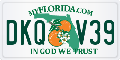 FL license plate DKQV39