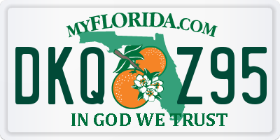 FL license plate DKQZ95