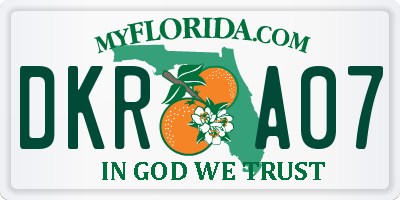 FL license plate DKRA07
