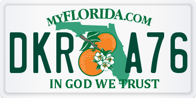FL license plate DKRA76
