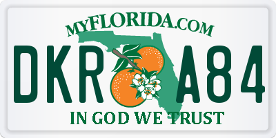 FL license plate DKRA84