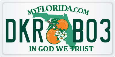 FL license plate DKRB03