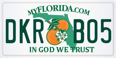 FL license plate DKRB05