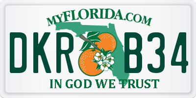 FL license plate DKRB34