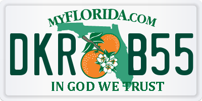 FL license plate DKRB55