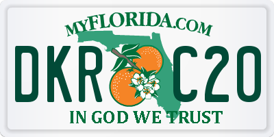 FL license plate DKRC20