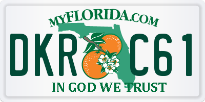 FL license plate DKRC61