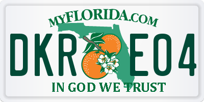 FL license plate DKRE04