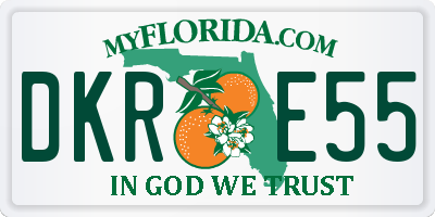 FL license plate DKRE55