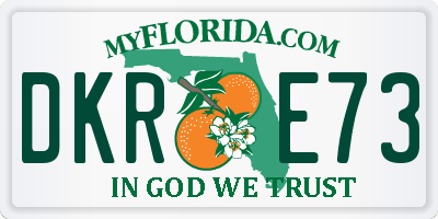 FL license plate DKRE73
