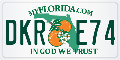 FL license plate DKRE74