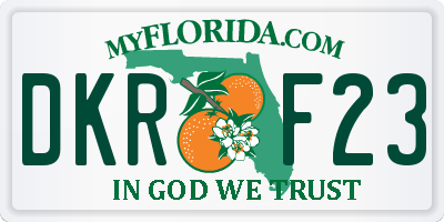 FL license plate DKRF23