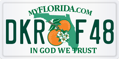 FL license plate DKRF48