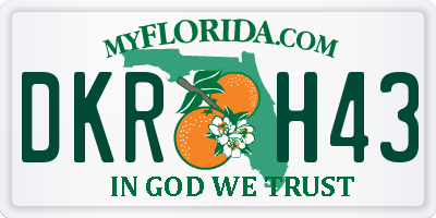 FL license plate DKRH43