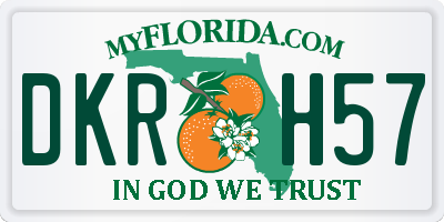 FL license plate DKRH57
