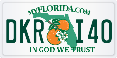 FL license plate DKRI40
