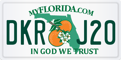 FL license plate DKRJ20