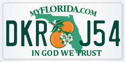 FL license plate DKRJ54