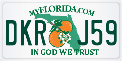 FL license plate DKRJ59