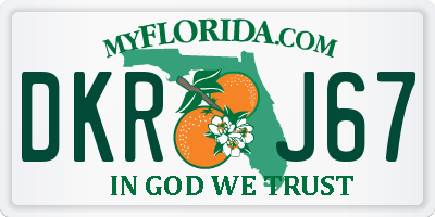 FL license plate DKRJ67