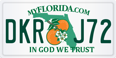 FL license plate DKRJ72