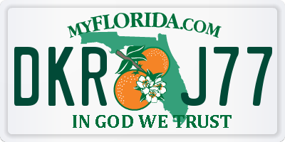 FL license plate DKRJ77