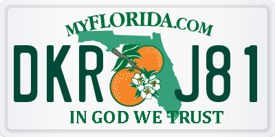FL license plate DKRJ81