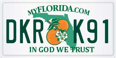 FL license plate DKRK91