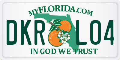 FL license plate DKRL04