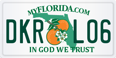 FL license plate DKRL06