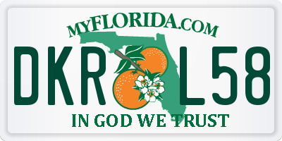 FL license plate DKRL58