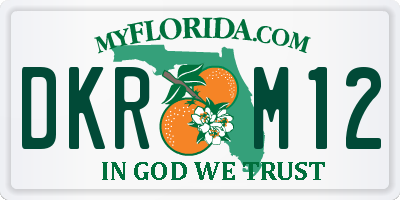 FL license plate DKRM12