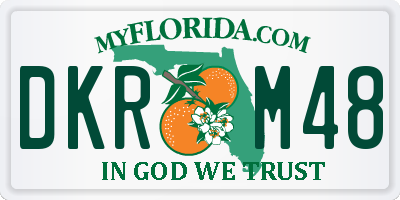 FL license plate DKRM48