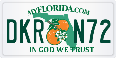 FL license plate DKRN72