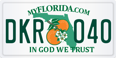 FL license plate DKRO40