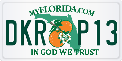 FL license plate DKRP13