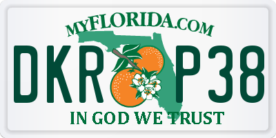 FL license plate DKRP38