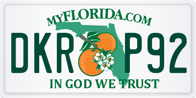 FL license plate DKRP92