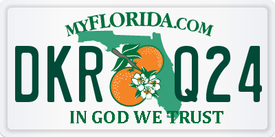 FL license plate DKRQ24