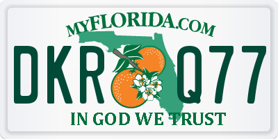 FL license plate DKRQ77