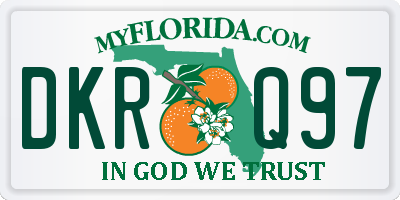 FL license plate DKRQ97