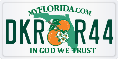 FL license plate DKRR44