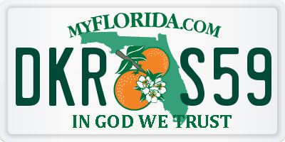 FL license plate DKRS59