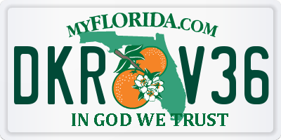 FL license plate DKRV36