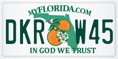 FL license plate DKRW45