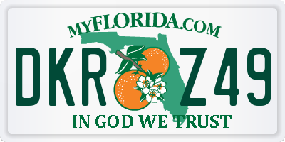 FL license plate DKRZ49