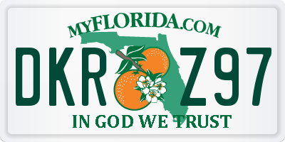 FL license plate DKRZ97