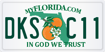 FL license plate DKSC11